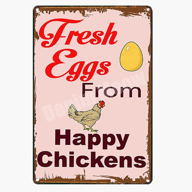 Fresh Eggs Retro Plaque Happy Chicken Vintage Metal Tin Signs Farm Shop Poster Pub Bar Cafe Decoration Wall Art Decor N296
Fresh Eggs Retro Plaque Happy Chicken Vintage Metal Tin Signs Farm Shop Poster Pub Bar Cafe Decoration Wall Art Decor N296