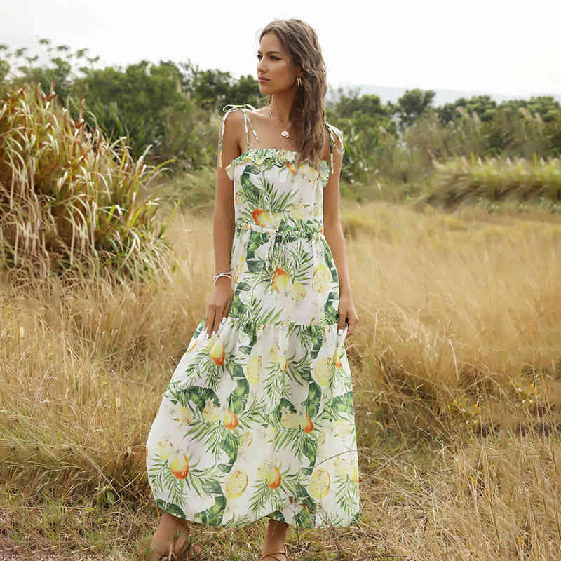 Summer 2021 New Spaghetti Strap Print Ladies Women Ruffles Strapless High Waist Mid Calf Sleeveless Vacation Dress, Green
Summer 2021 New Spaghetti Strap Print Ladies Women Ruffles Strapless High Waist Mid Calf Sleeveless Vacation Dress, Green
