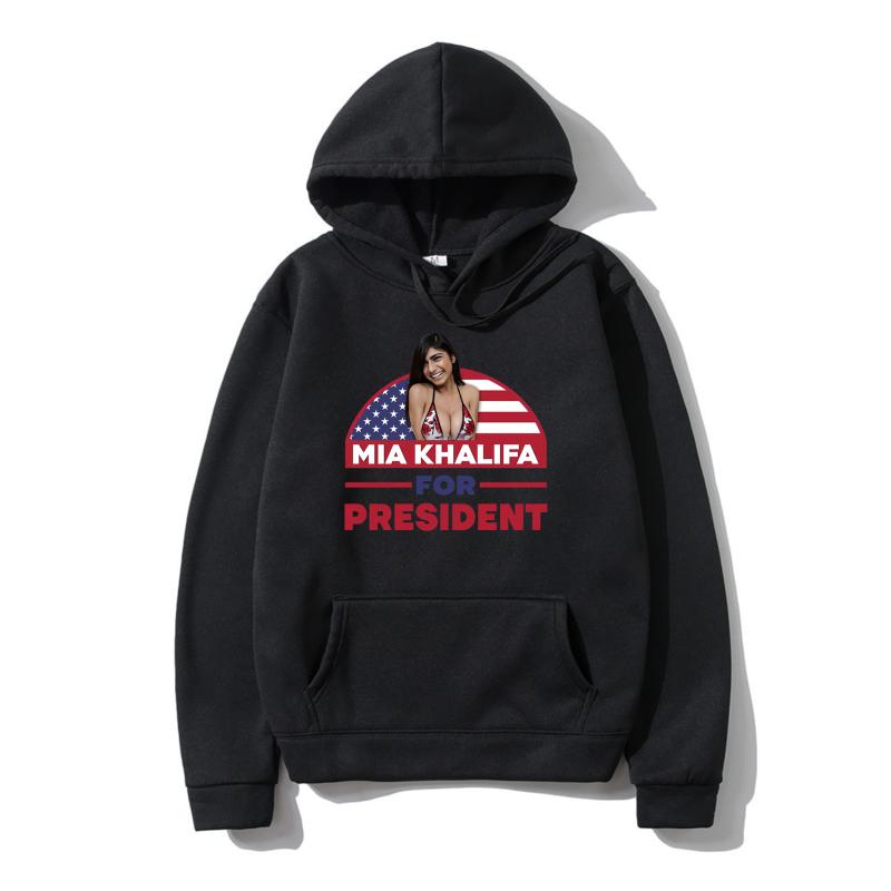 Men's Hoodies & Sweatshirts Men/women Fashion Hip Hop Long Sleeve Oversize Mia-khalifa-for-president Unisex Clothes Anime Sweatshirt Vintage