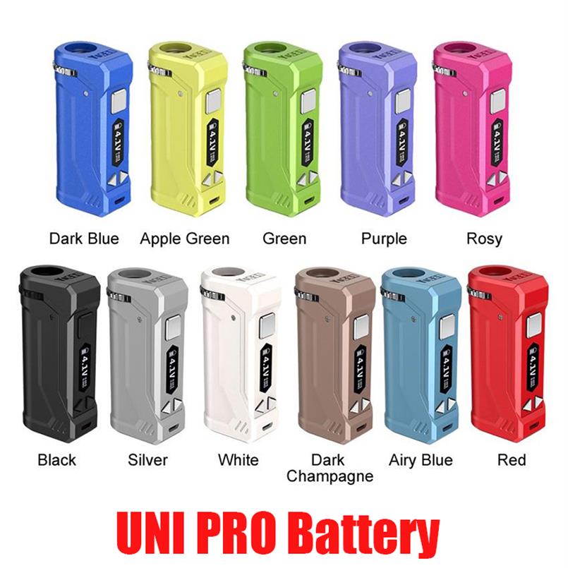 

Original Yocan UNI PRO Box Mod 650mAh Preheat VV Battery For 510 Thick Oil Vape Atomizer Cartridge Ecig With OLED Display 100% Authentica57