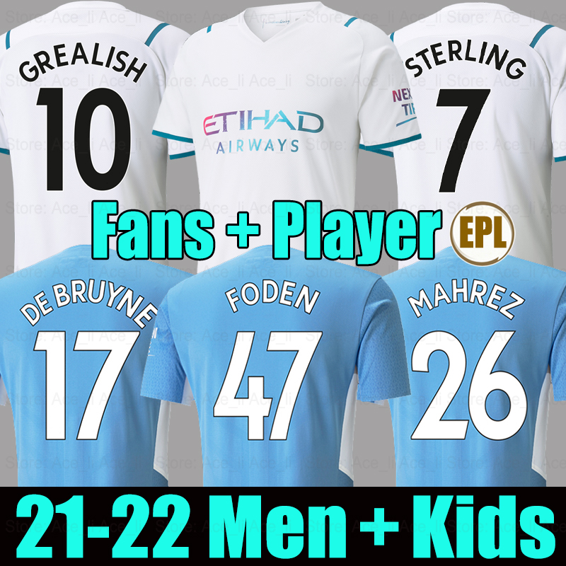 Manchester soccer jersey 21 22 GREALISH MAN G. JESUS CITY STERLING FERRAN DE BRUYNE FODEN Fans Player version 2021 2022 football shirts uniform men + kids kit, 21-22 home
Manchester soccer jersey 21 22 GREALISH MAN G. JESUS CITY STERLING FERRAN DE BRUYNE FODEN Fans Player version 2021 2022 football shirts uniform men + kids kit, 21-22 home