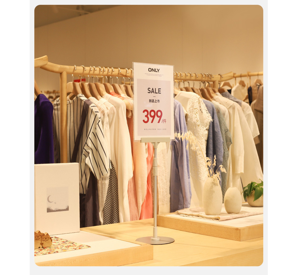 Clothing Store A4 Advertising Poster Promotion Price Card Display Frame Photo Holder