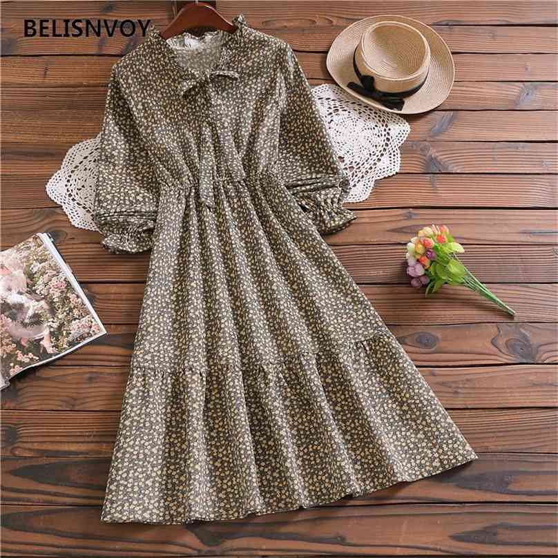 Autumn Winter Women Corduroy Dress Long Sleeve Ruffles V-neck Bowknot Floral Printed Retro Elegant Vestidos De Verano 210520, Brown
Autumn Winter Women Corduroy Dress Long Sleeve Ruffles V-neck Bowknot Floral Printed Retro Elegant Vestidos De Verano 210520, Brown