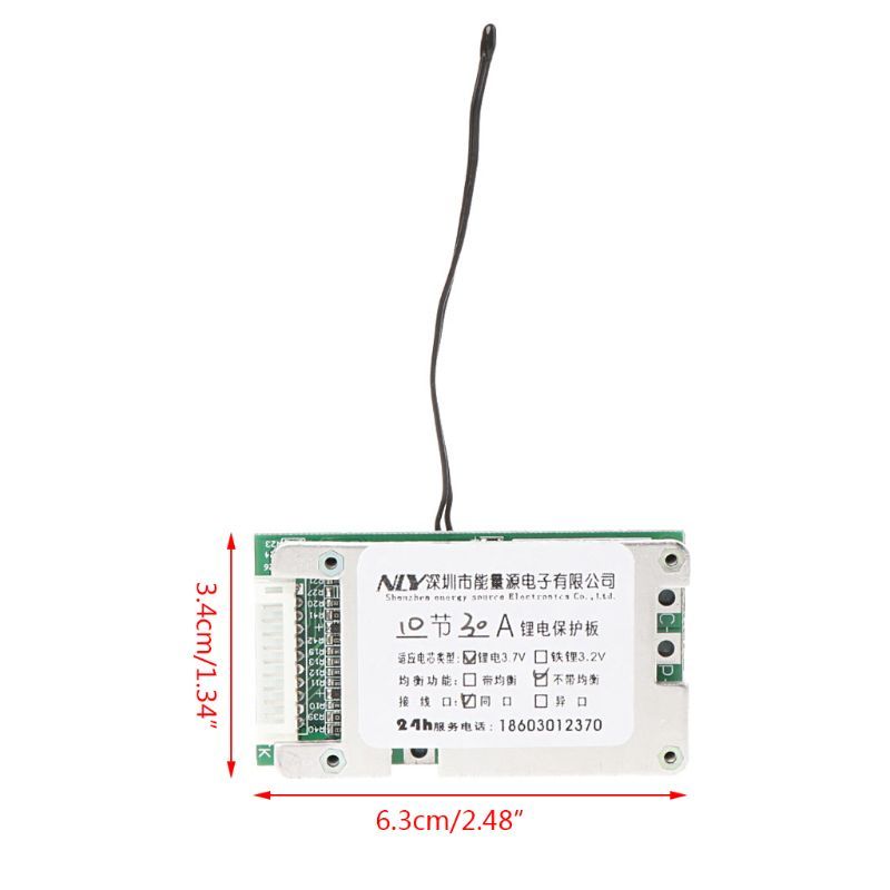 10S 36V 30A Battery Protection Boord Li-Ion Cell 18650 Battery Protection Bms Pcb Board 83XA