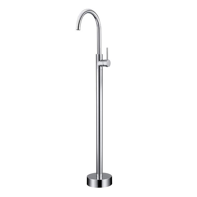 Black Bathroom Floor Stand Bath tub Faucet Single Function H& Cold Water Mixer Bathtub Tap Chrome/Black/Gold