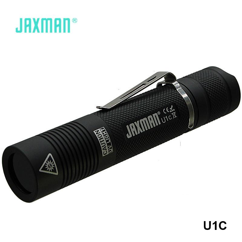 Flashlights Torches Jaxman U1C Nichia 365nm LED UV Light 18650 Battery Ultraviolet Floodlight Currency Detection Jade Fluorescent Identify T
Flashlights Torches Jaxman U1C Nichia 365nm LED UV Light 18650 Battery Ultraviolet Floodlight Currency Detection Jade Fluorescent Identify T