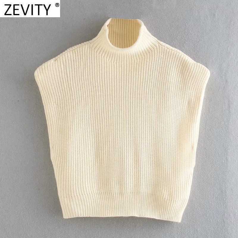Zevity Women High Street Turtleneck Collar Shoulder Padded Design Knitting Sweater Femme Chic Casual Pullovers Tops S491 210603, As pic s491xqj
Zevity Women High Street Turtleneck Collar Shoulder Padded Design Knitting Sweater Femme Chic Casual Pullovers Tops S491 210603, As pic s491xqj