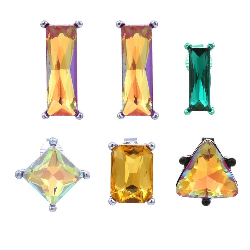 Stud 2021 Design Muticolor Glass Crystal Geometric Square Earrings Set Sweet Girl Fashion Jewelry Accessories, Golden;silver
Stud 2021 Design Muticolor Glass Crystal Geometric Square Earrings Set Sweet Girl Fashion Jewelry Accessories, Golden;silver