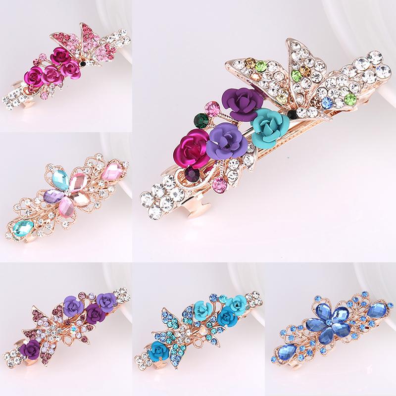 Hair Clips & Barrettes Fashion Crystal Hairpins For Women Sequin Rose Flower Bows With Rhinestone Accessories, Golden;silver
Hair Clips & Barrettes Fashion Crystal Hairpins For Women Sequin Rose Flower Bows With Rhinestone Accessories, Golden;silver