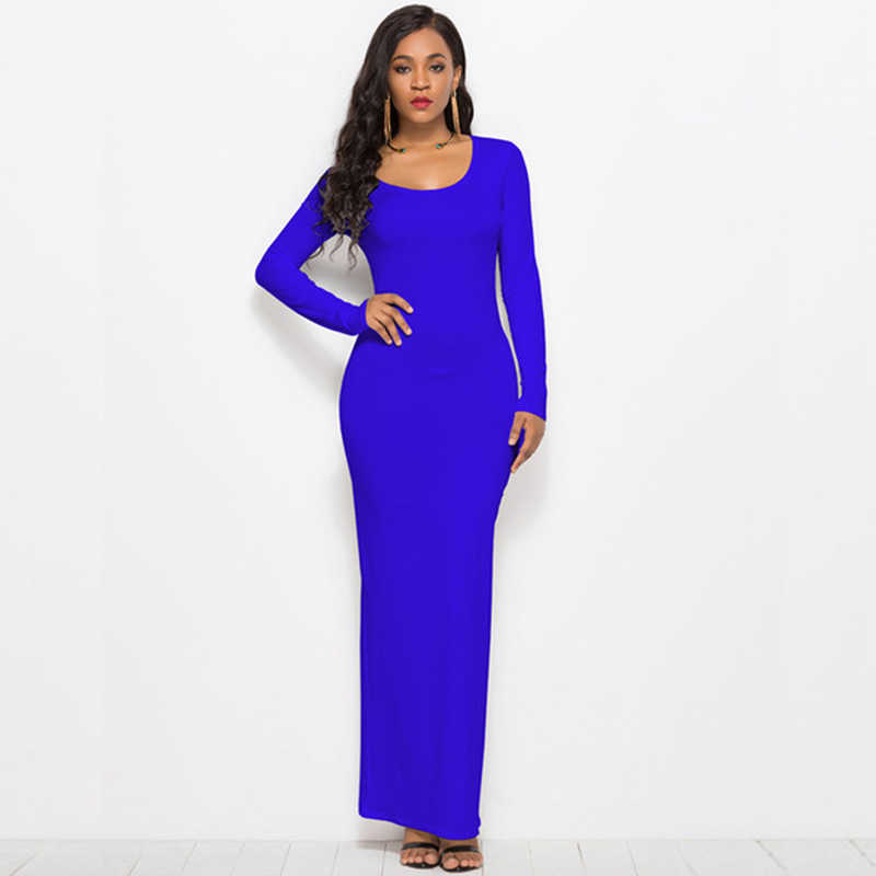 Sexy Bodycon Dress Women Elegant O Neck Long Sleeve Elastic Slim Maxi Autumn Casual Solid es Robe Vestidos 210526, Gray
Sexy Bodycon Dress Women Elegant O Neck Long Sleeve Elastic Slim Maxi Autumn Casual Solid es Robe Vestidos 210526, Gray