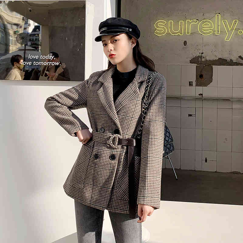 women's trench coats female fashion chess blazers office double winter breasted vintage jackets long sleeve business tracks outwear coa, Tan;black
women's trench coats female fashion chess blazers office double winter breasted vintage jackets long sleeve business tracks outwear coa, Tan;black