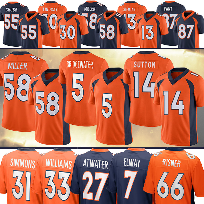 58 Von Miller Football Jerseys 14 Courtland Sutton 7 John Elway 5 Teddy Bridgewater 31 Justin Simmons Steve Atwater Bradley Chubb Dalton Risner 2 Patrick Surtain II, Men(ye ma)
58 Von Miller Football Jerseys 14 Courtland Sutton 7 John Elway 5 Teddy Bridgewater 31 Justin Simmons Steve Atwater Bradley Chubb Dalton Risner 2 Patrick Surtain II, Men(ye ma)