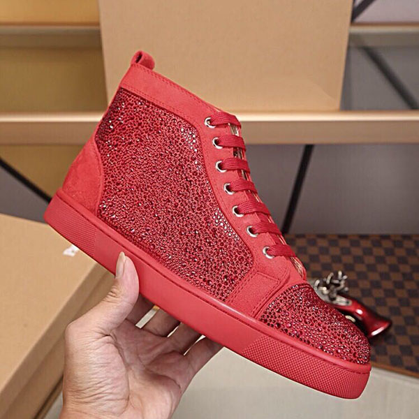 2021 Top Quality Red Bottom Hight Cut Spikes Flats For Men Women Leather Sneakers Casual Shoes With Dust Bag mji0002
2021 Top Quality Red Bottom Hight Cut Spikes Flats For Men Women Leather Sneakers Casual Shoes With Dust Bag mji0002