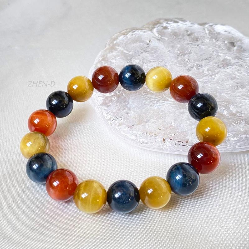 Beaded, Strands ZHEN-D Jewelry Natural Candy Color Tiger Eye Stone Gemstone Beads Bracelet Colorful Red Blue Gold Beautiful Gift For Friend
Beaded, Strands ZHEN-D Jewelry Natural Candy Color Tiger Eye Stone Gemstone Beads Bracelet Colorful Red Blue Gold Beautiful Gift For Friend