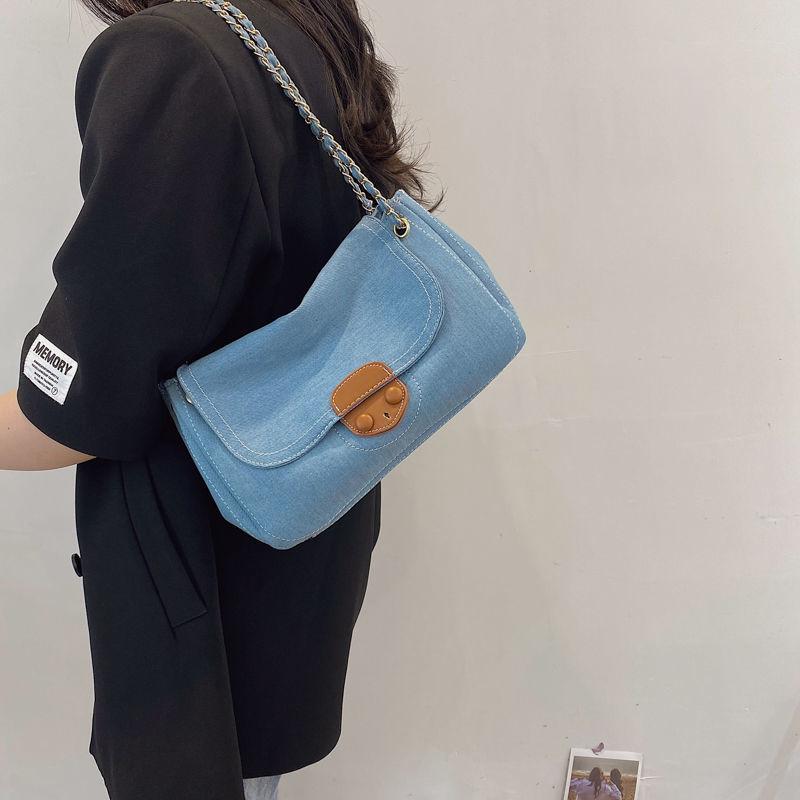 Evening Bags Shoulder Bag Handbag Women Underarm Tote Crossbody For Purse Canvas Chains Denim All-match Fashion 2021 Trend, Blue
Evening Bags Shoulder Bag Handbag Women Underarm Tote Crossbody For Purse Canvas Chains Denim All-match Fashion 2021 Trend, Blue