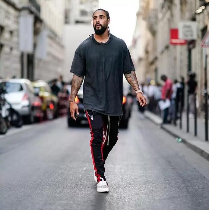 Mens Track Pants NEW Fashion Hip Hop Fitness Streetwear Trousers Men Striped Jogger Skinny Joggers Sweatpants Pantalon Homme