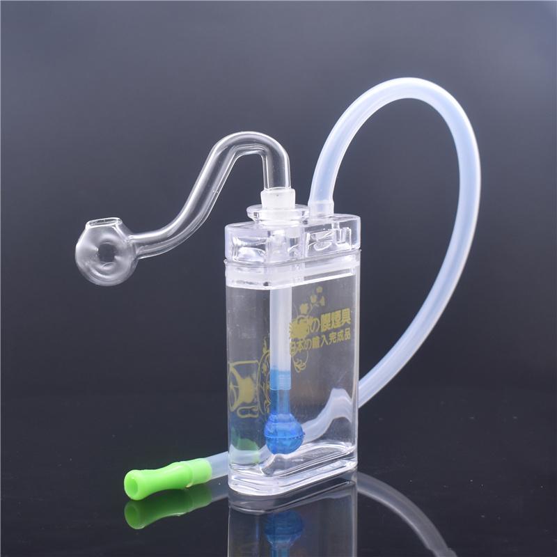 Mini Portable square bottler water Bongs hand Smoking Water Pipes Oil Rig ash catcher with glass oil burner pipe and hose
Mini Portable square bottler water Bongs hand Smoking Water Pipes Oil Rig ash catcher with glass oil burner pipe and hose