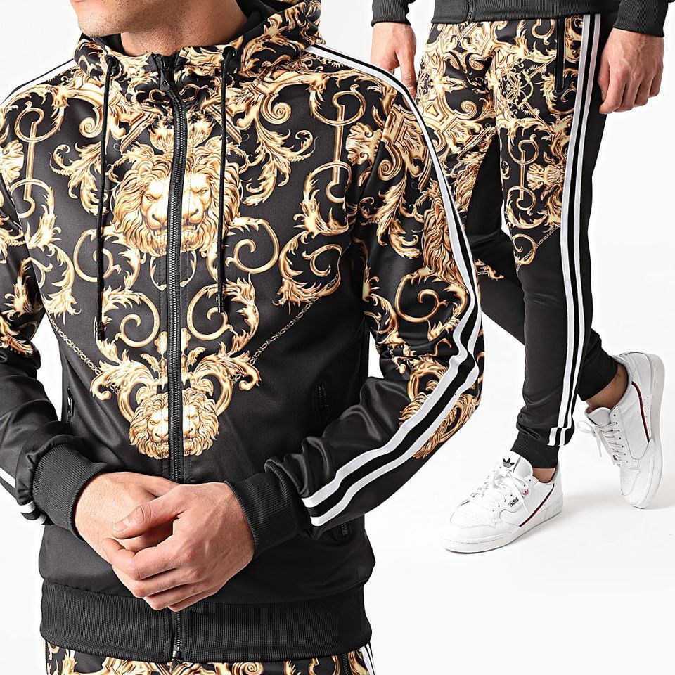 tracksuit sport suit family style 3d printed sports pants hooded running jacket two-piece set, Gray
tracksuit sport suit family style 3d printed sports pants hooded running jacket two-piece set, Gray