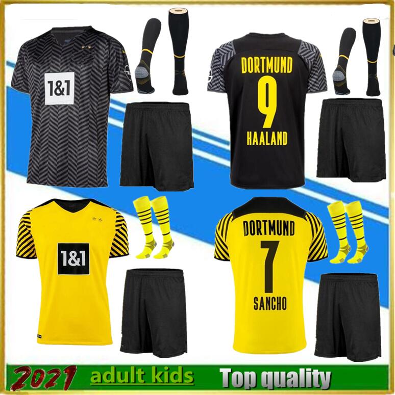 21 22 HAALAND REUS soccer jerseys dortmundes 2021 2022 home away football shirt BELLINGHAM SANCHO HUMMELS BRANDT DE FOOT uniform, Black
21 22 HAALAND REUS soccer jerseys dortmundes 2021 2022 home away football shirt BELLINGHAM SANCHO HUMMELS BRANDT DE FOOT uniform, Black