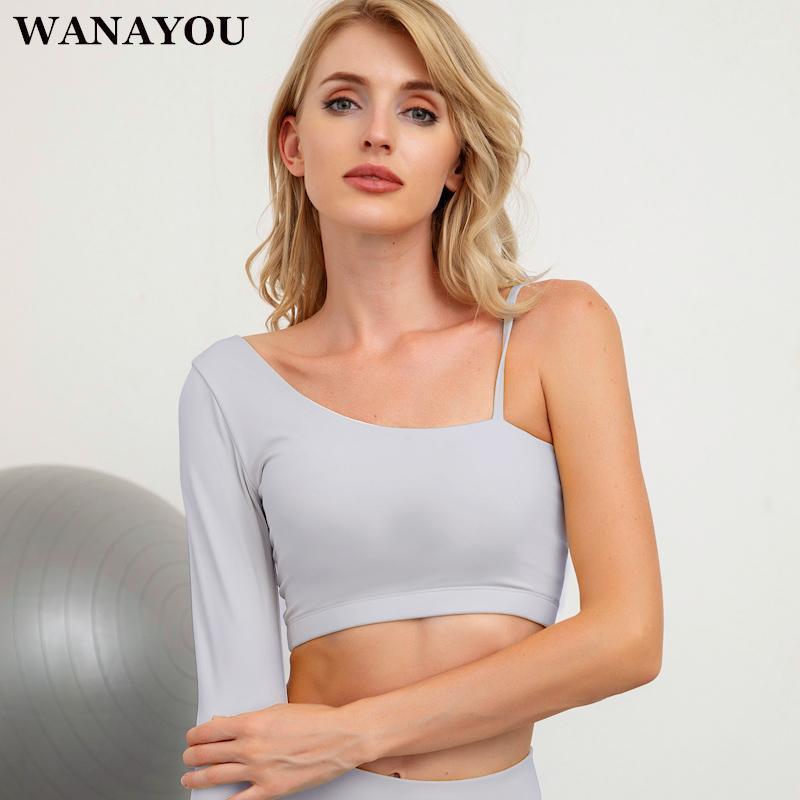 Yoga Outfit WANAYOU Sexy One Shoulder Tops Women,Elastic Gym Fitness Workout Shirts For Women,Long Sleeve Exposed Belly Shirt, Gray
Yoga Outfit WANAYOU Sexy One Shoulder Tops Women,Elastic Gym Fitness Workout Shirts For Women,Long Sleeve Exposed Belly Shirt, Gray