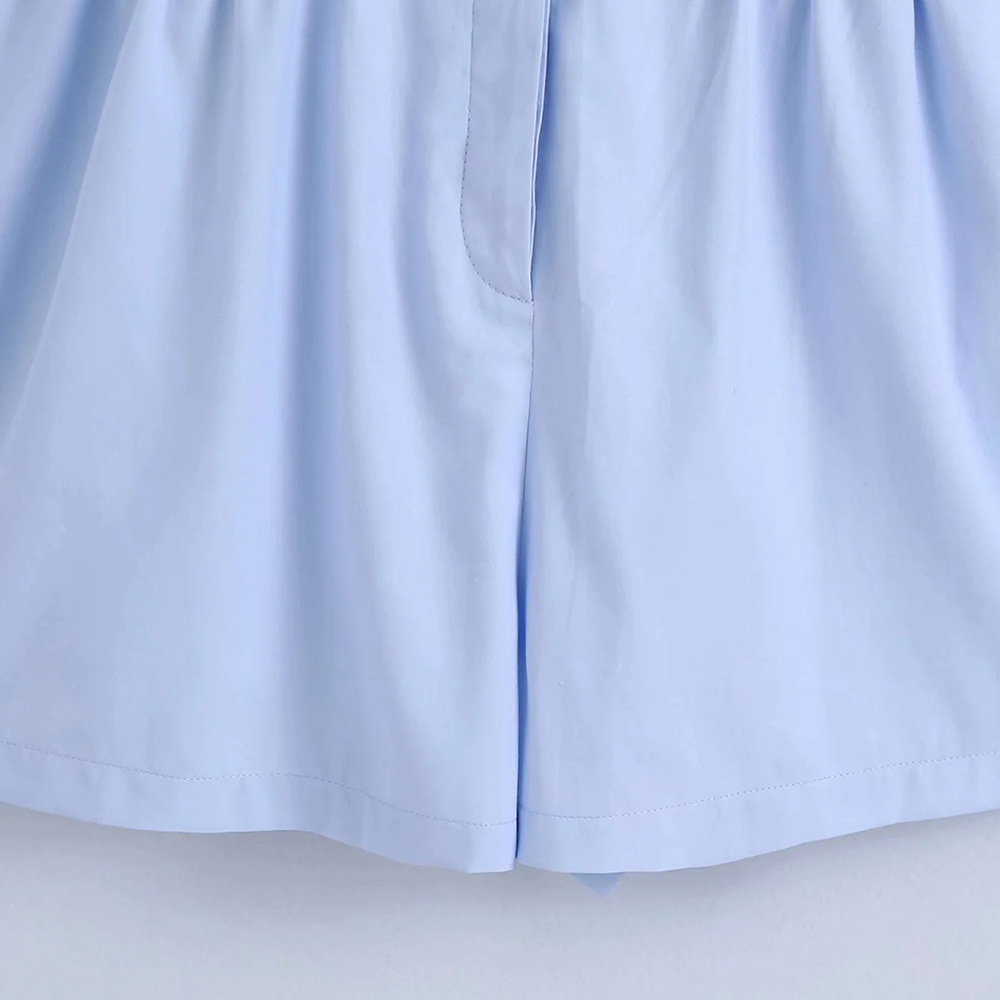 BBWM Summer Women Jumpsuits Fashion Loose Short Sleeve Solid Lapel Female Casual Jumpsuits Chic Elastic Waist Women 210520