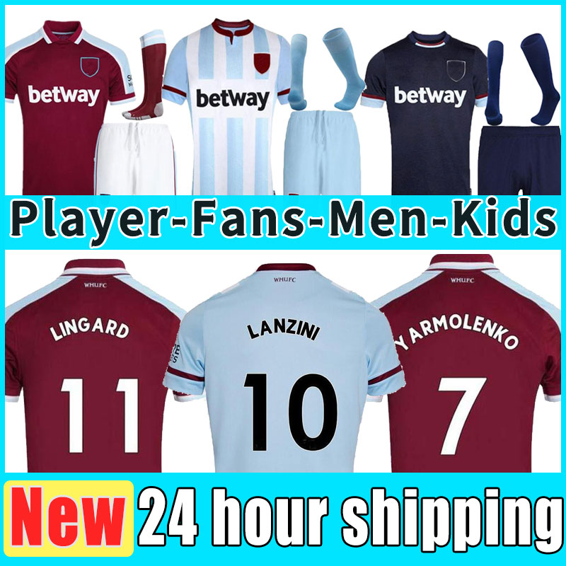 21 22 WEST soccer jersey 2021 2022 LINGARD NOBLE HAM ANDERSON UNITED RICE football shirt men + kids kit player version fans full set socks SOUCEK BENRAHMA shorts adult, Third+patch
21 22 WEST soccer jersey 2021 2022 LINGARD NOBLE HAM ANDERSON UNITED RICE football shirt men + kids kit player version fans full set socks SOUCEK BENRAHMA shorts adult, Third+patch