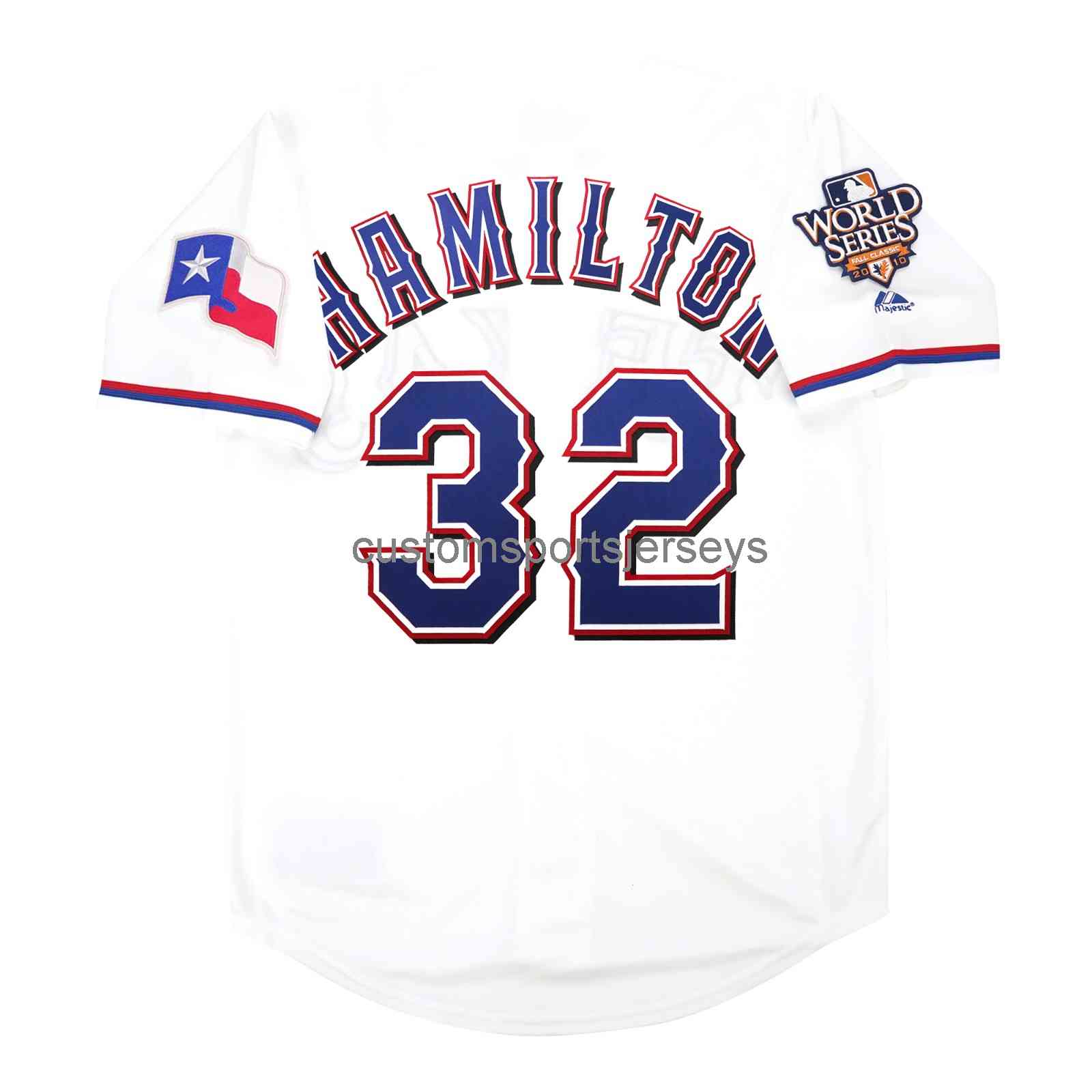 NEW Josh Hamilton 2010 World Series Jersey XS-5XL 6XL stitched baseball jerseys Retro