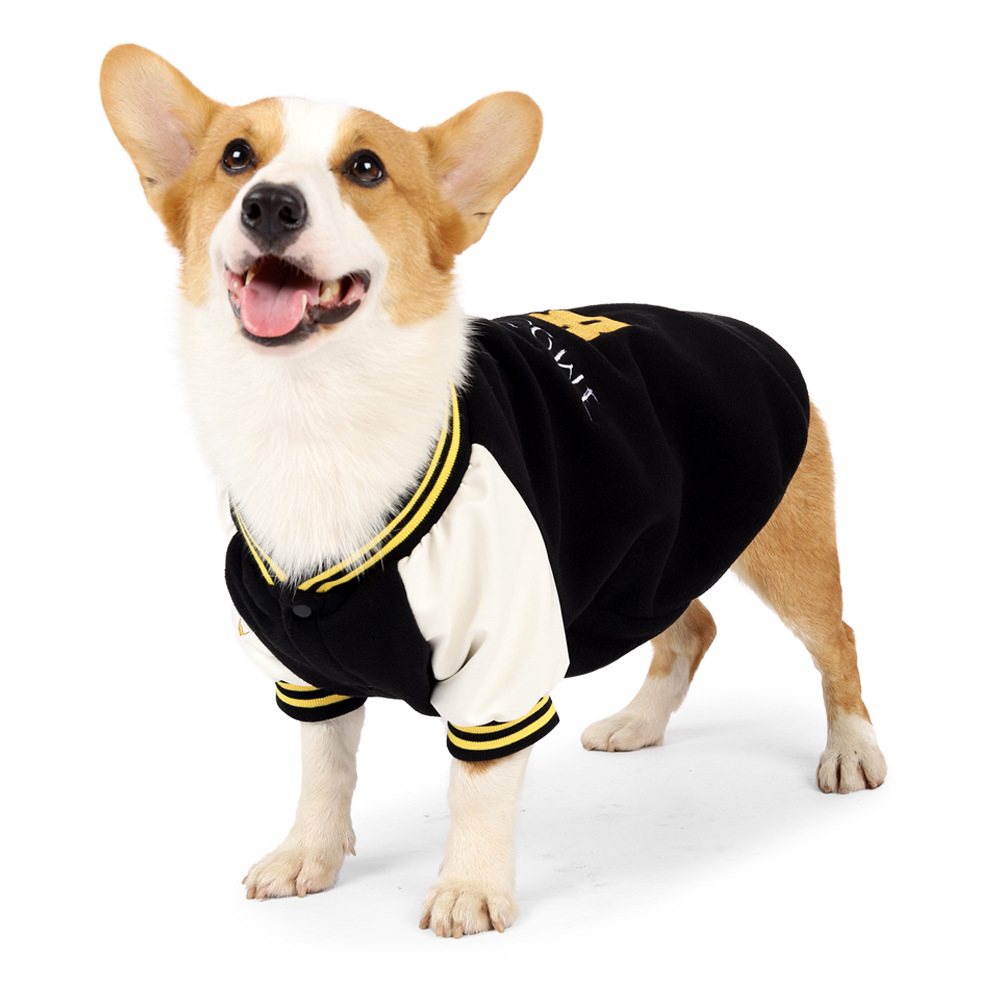 free shipping Dog Apparel Dogs Clothe Autumn and Winter Baseball Sweater Pet Sports Clothing Warm Dogg Outwear Clothes Chihuahua Bulldog S