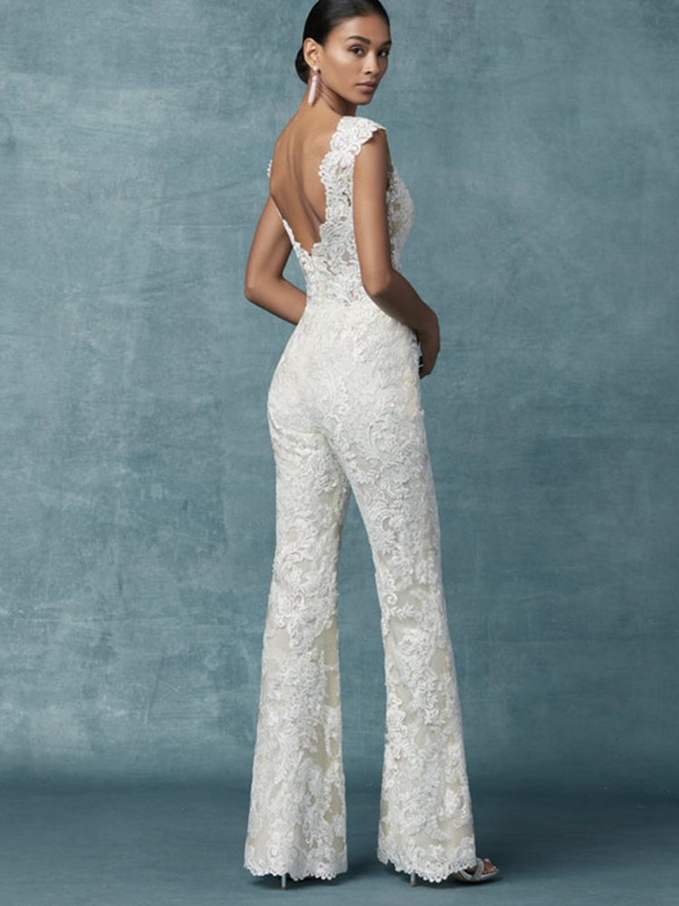 Left Jumpsuit Wedding Dress With Right Tulle Overskirt Custom Made Women A Line Bridal Gowns Special Link For You Bride Dresses Abiye