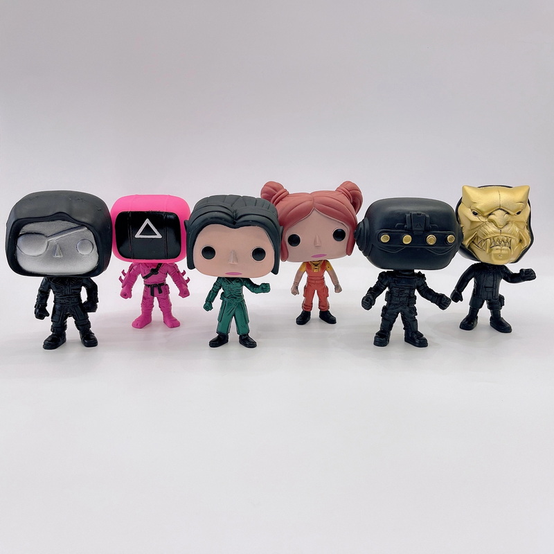 6PCS squid game POP anime figure Action Figures cute Toys PVC model Dolls Birthday cake decorationToy For Children Brithday Gift, Customize
6PCS squid game POP anime figure Action Figures cute Toys PVC model Dolls Birthday cake decorationToy For Children Brithday Gift, Customize