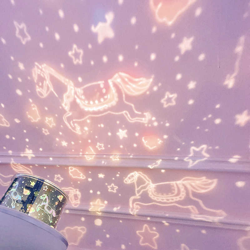 W&G Dream Galaxy Starry Sky Projector Light USB Blueteeth Control Music Player LED Rainbow Night Light Romantic Projection Lamp 210727