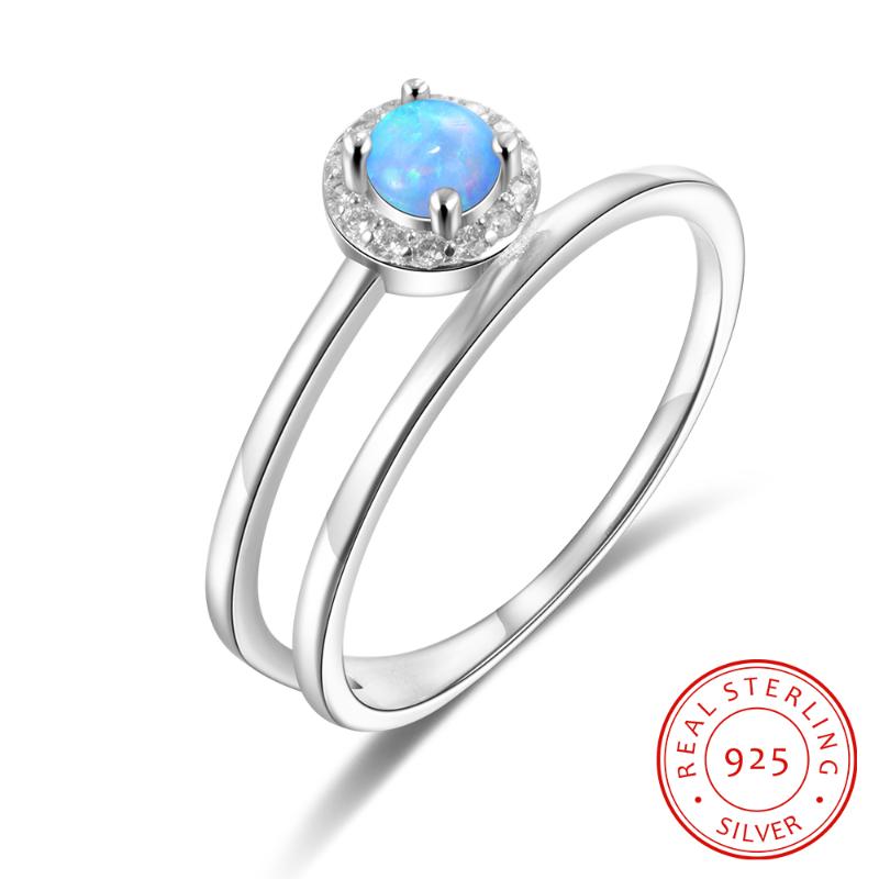 Cluster Rings Delicate Round Blue Opal Stone Ring Real 925 Sterling Silver Wedding Clear CZ Zirconia Fine Jewelry Engagement Gift
Cluster Rings Delicate Round Blue Opal Stone Ring Real 925 Sterling Silver Wedding Clear CZ Zirconia Fine Jewelry Engagement Gift