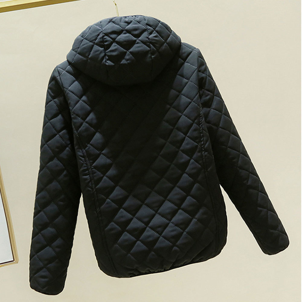 Women Winter Vintage Harajuku Hooded Jackets Korean Fleece Coat Elegant Slim Parka Plus Size Casual Plush Outwear 210428
