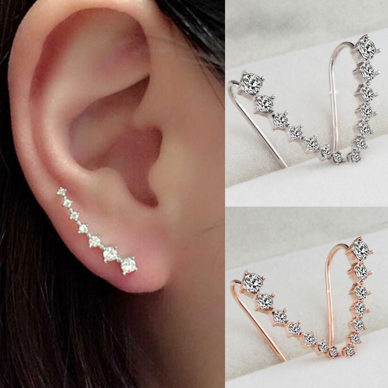 Stud 1Pair Long Dipper Ear Hook Clip Earrings For Women Four-Prong Setting Rose Gold Color Fashion Jewelry, Golden;silver
Stud 1Pair Long Dipper Ear Hook Clip Earrings For Women Four-Prong Setting Rose Gold Color Fashion Jewelry, Golden;silver
