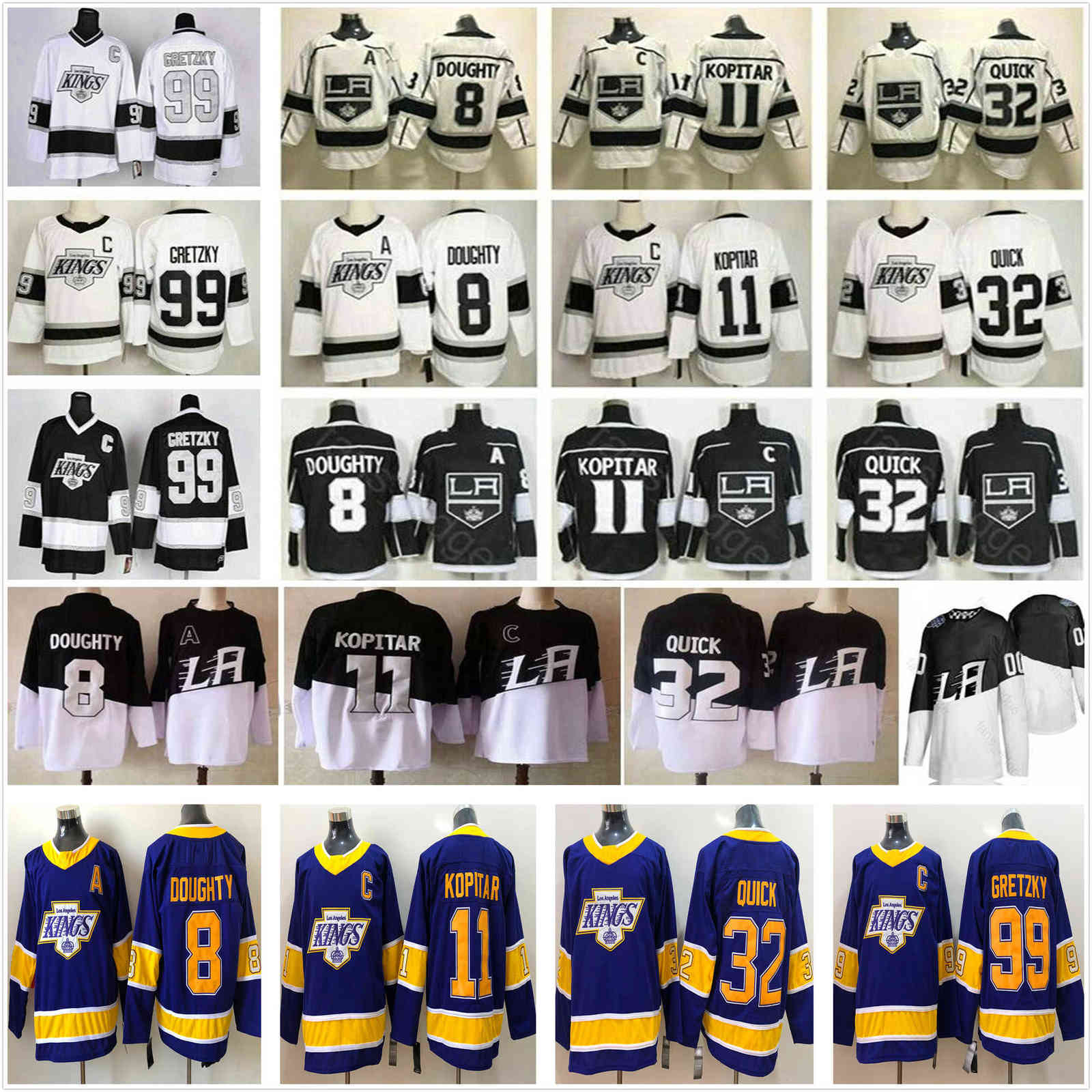 2021 Reverse Retro Los Angeles Kings Hockey Jerseys 8 Drew Doughty 11 Anze Kopitar 32 Jonathan Quick 99 Wayne Gretzky Men Woman Kids Stadium, Black;red
2021 Reverse Retro Los Angeles Kings Hockey Jerseys 8 Drew Doughty 11 Anze Kopitar 32 Jonathan Quick 99 Wayne Gretzky Men Woman Kids Stadium, Black;red