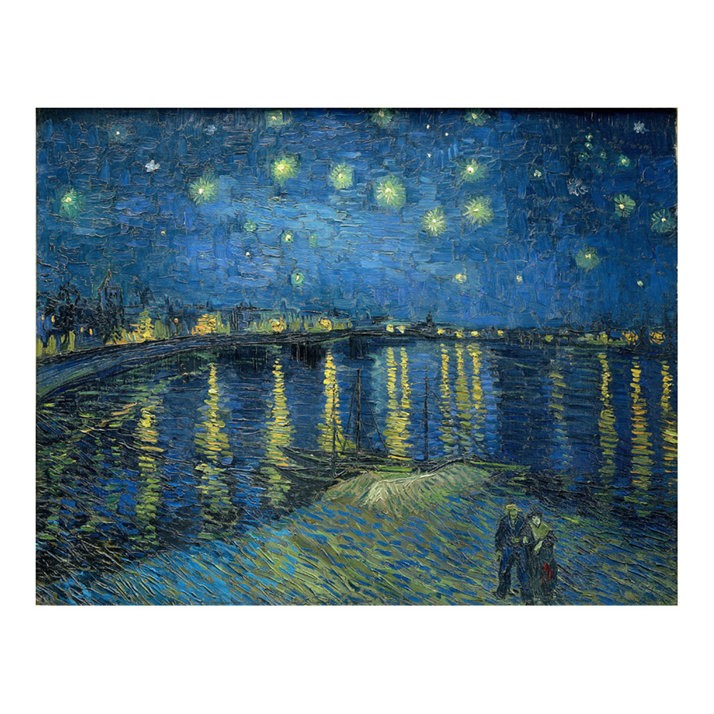 Vincent Van Gogh Artwork Starry Night Over The Desktop Painting Poster Print Home Decor Framed Or Unframed Photopaper Material