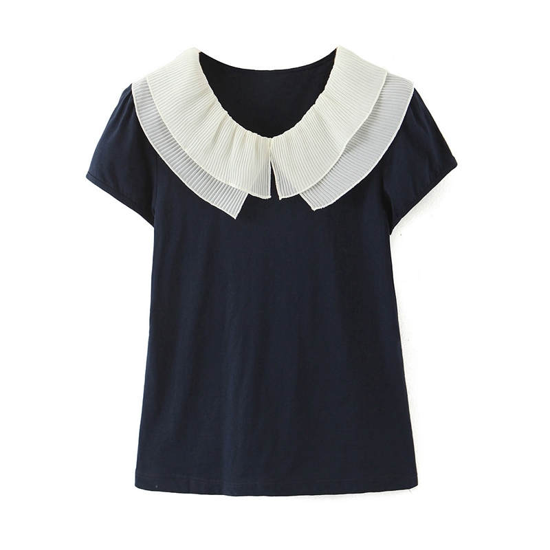 Summer Womene Casual Knit Turn Down Collar T shirt Short Sleeve Preppy Style Tops XZ2433 210525, Black
Summer Womene Casual Knit Turn Down Collar T shirt Short Sleeve Preppy Style Tops XZ2433 210525, Black
