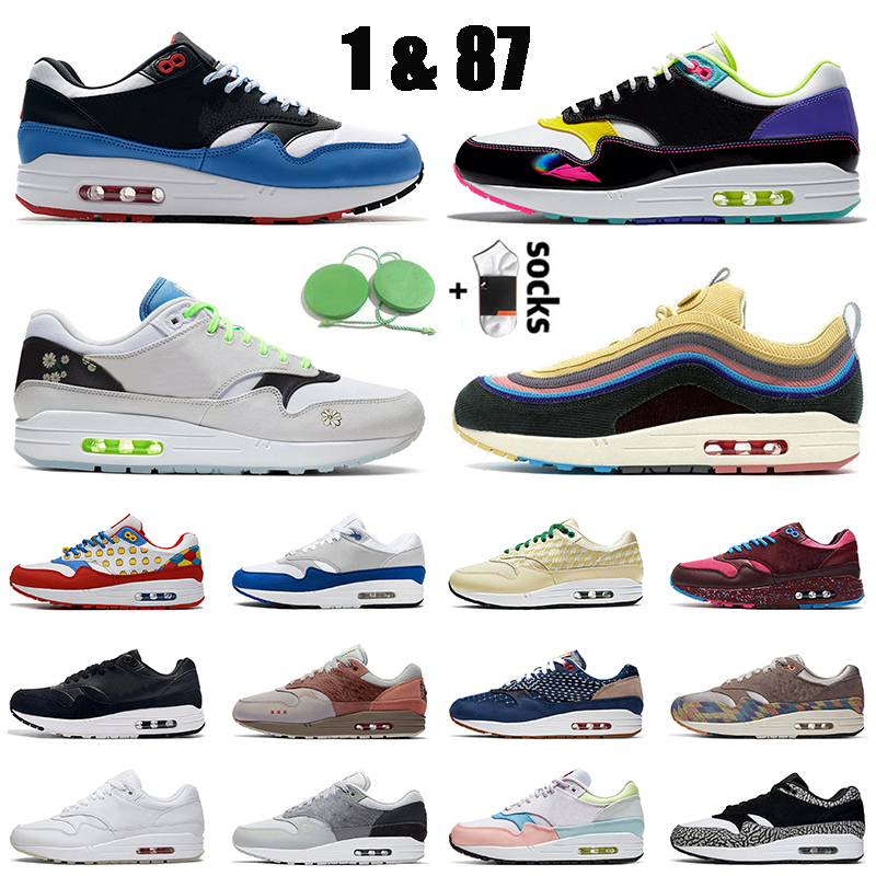 Arrivals 1 1s Running Shoes Men 87 AMS Parra Amsterdam Hyper Pink Script Sean Wotherspoon N7 Taupe Haze Maxes Black Red Orange Green Airs Women Trainers Sneakers, Original box
Arrivals 1 1s Running Shoes Men 87 AMS Parra Amsterdam Hyper Pink Script Sean Wotherspoon N7 Taupe Haze Maxes Black Red Orange Green Airs Women Trainers Sneakers, Original box