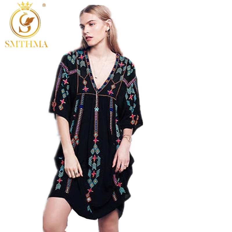 Runway Summer Dress Women Vintage Embroidered Floral Boho People Tunic Loose Short Female Dresses 210520, Picture color
Runway Summer Dress Women Vintage Embroidered Floral Boho People Tunic Loose Short Female Dresses 210520, Picture color