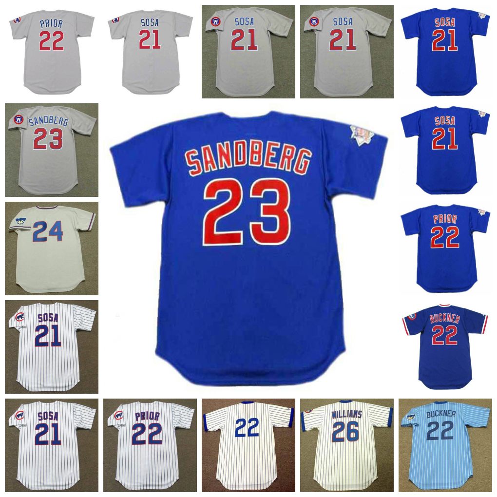 Chicago Vintage Baseball Jersey 21 SAMMY SOSA 1996 BILL BUCKNER 1978 22 MARK PRIOR 2003 23 RYNE SANDBERG 1994 24 LOU BROCK 1963 26 BILLY WILLIAMS, 22 mark prior 2003 blue
Chicago Vintage Baseball Jersey 21 SAMMY SOSA 1996 BILL BUCKNER 1978 22 MARK PRIOR 2003 23 RYNE SANDBERG 1994 24 LOU BROCK 1963 26 BILLY WILLIAMS, 22 mark prior 2003 blue