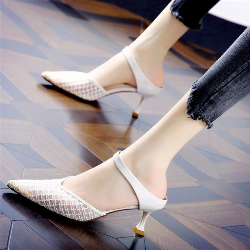 Sandals 2021 Fashion High Heels Women Summer Shoes Spike Heel Jelly Slides Holiday Casual Mixed Color