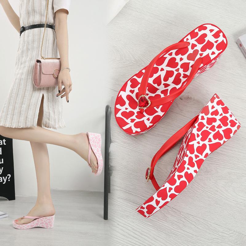 Sandals And Slippers Women's2021Summer Slope With Comfortable Flip Flops Women's High-heeled Rhinestone Beach Women, Pink
Sandals And Slippers Women's2021Summer Slope With Comfortable Flip Flops Women's High-heeled Rhinestone Beach Women, Pink