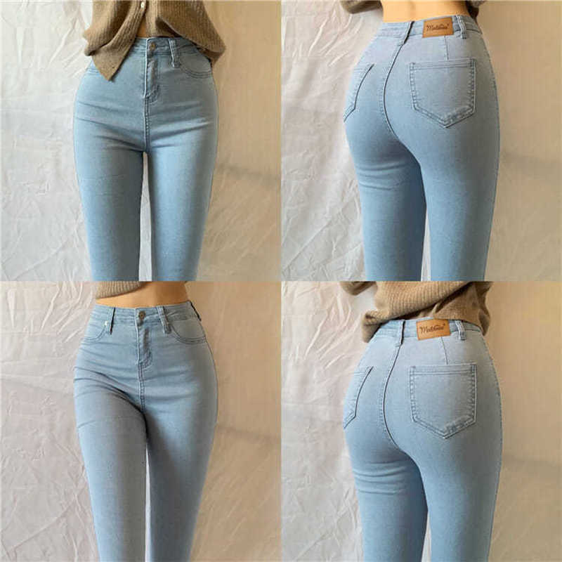 Women's Jeans nuevo de cintura baja elasticidad Vaqueros pitillo para R48mujer leggings Vintage mujer talla gran arriba Jean YMFB