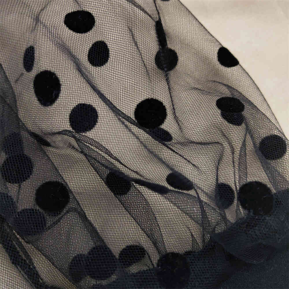 Women Sheer Long Sleeves Polka Dot Bodycon Dress Office Ladies Slim See Through Women Vestido African Modest Celebrate Occassion 210409