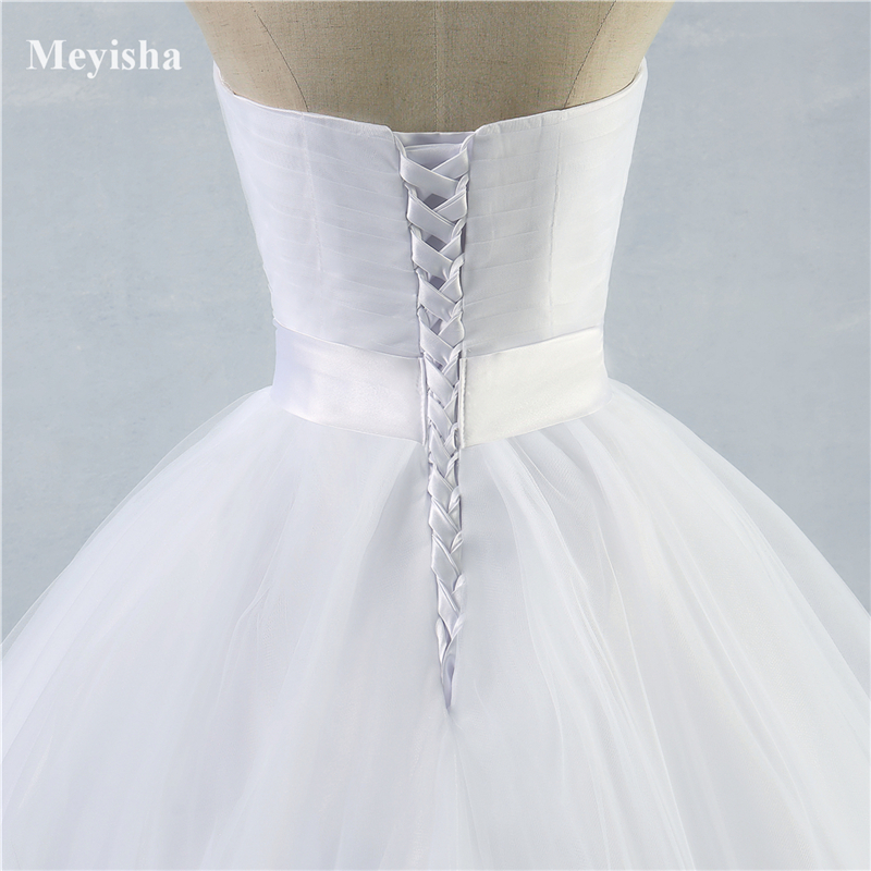 ZJ9056 2021 Sexy Wedding Dress High Quality Lace A-Line Elegant White Ivory Vintage Beaded Sash Backless Bride Dresses