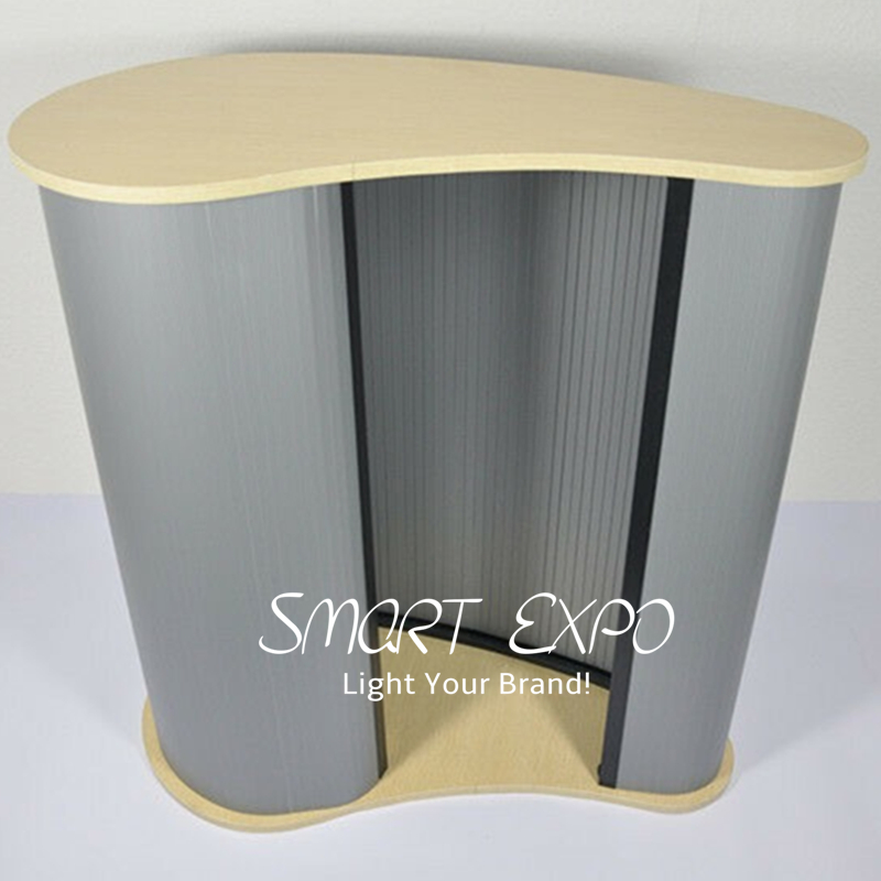 Pop Up Booth Counter Advertising Display Outdoor Promotion Table Teardrop Shape with Custom Graphic Printing