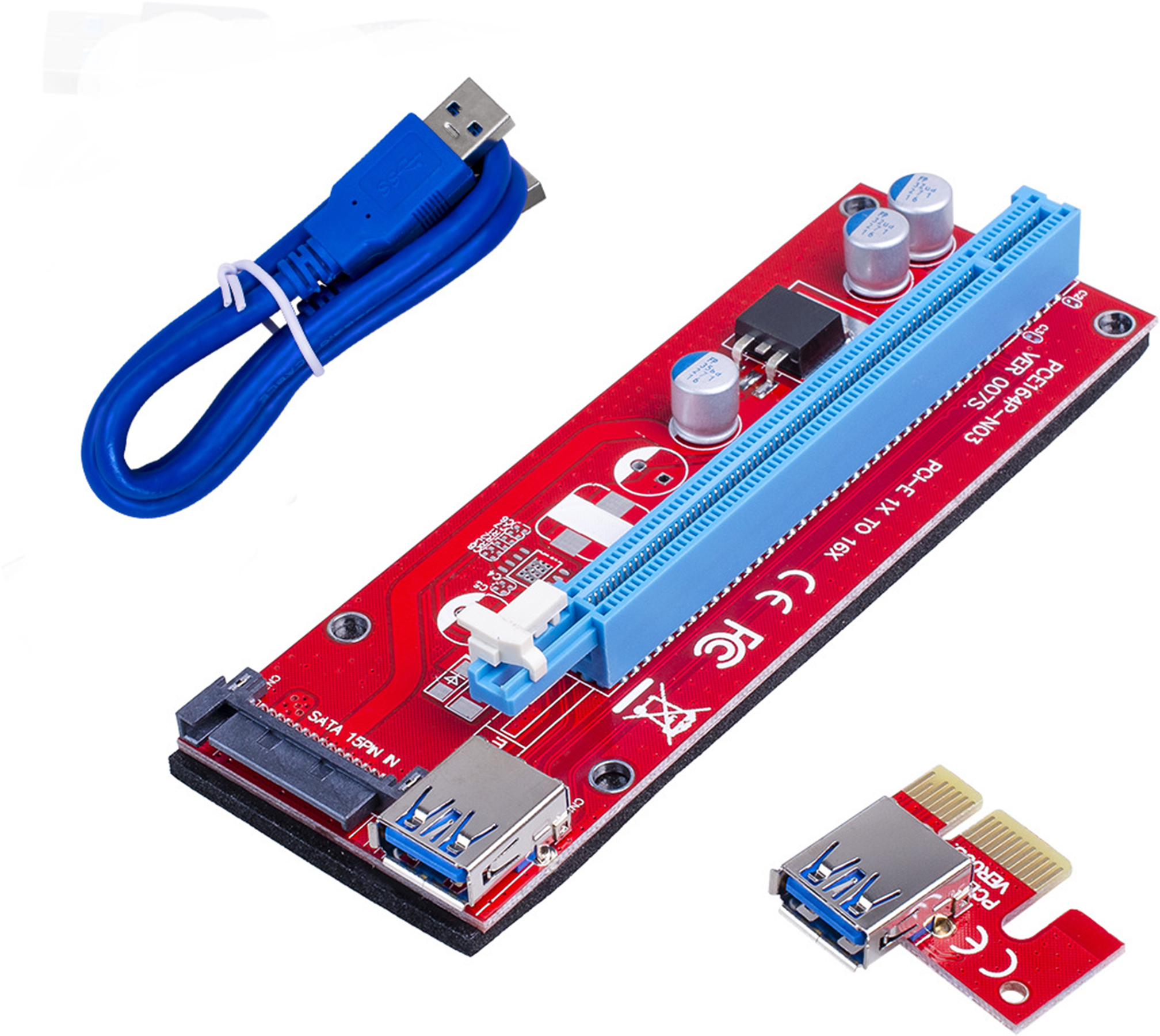 Red Ver007s Motherboards 007s Pci-e Riser Pcie1x To16x Risers Card Adapter 60cm USB Cable For Bitcoin Mining
Red Ver007s Motherboards 007s Pci-e Riser Pcie1x To16x Risers Card Adapter 60cm USB Cable For Bitcoin Mining