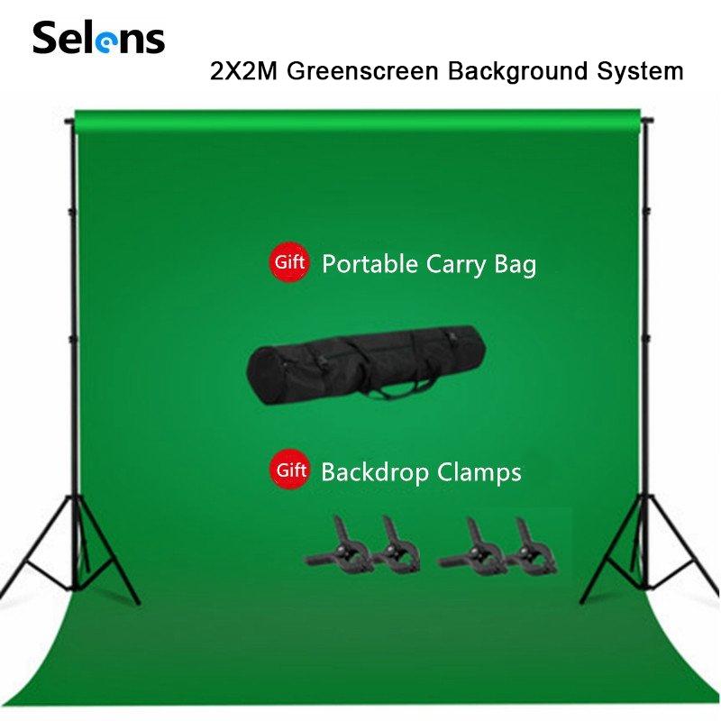 Selens Adjustable 2x2m Green Screen Muslin Backdrop Po Studio Chromakey Background Stand Kit Lighting & Accessories
Selens Adjustable 2x2m Green Screen Muslin Backdrop Po Studio Chromakey Background Stand Kit Lighting & Accessories