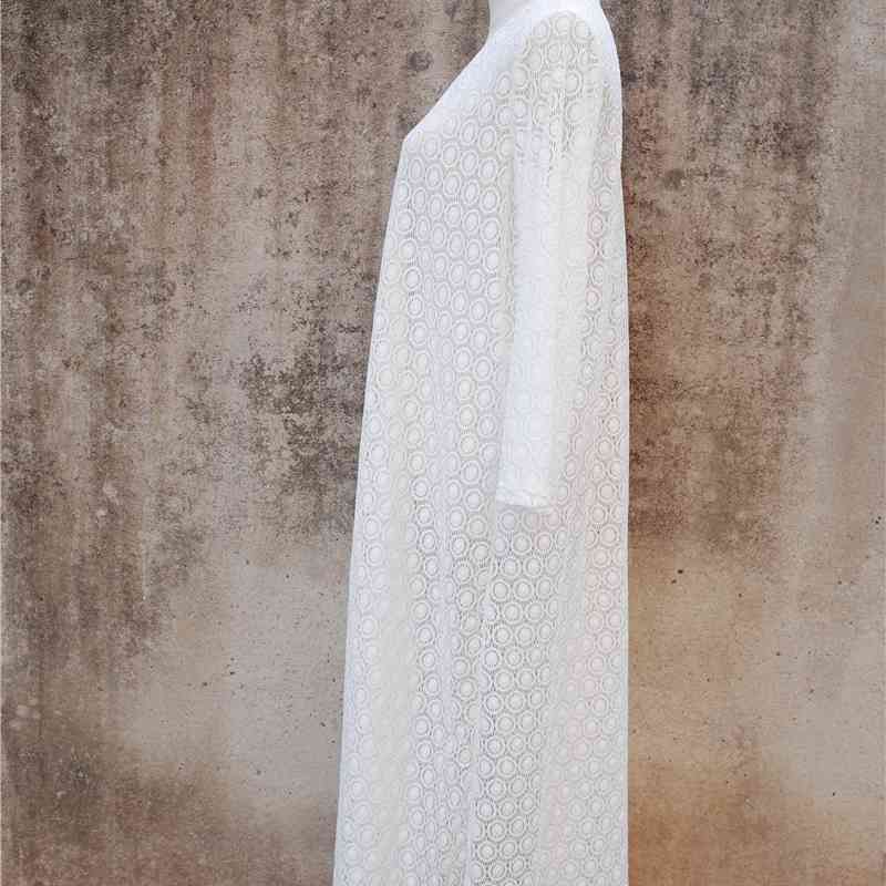 Lace Beach Cover up Bathing suit for Women Tunics Robe de Plage Bikini Saida Praia #Q634 210420