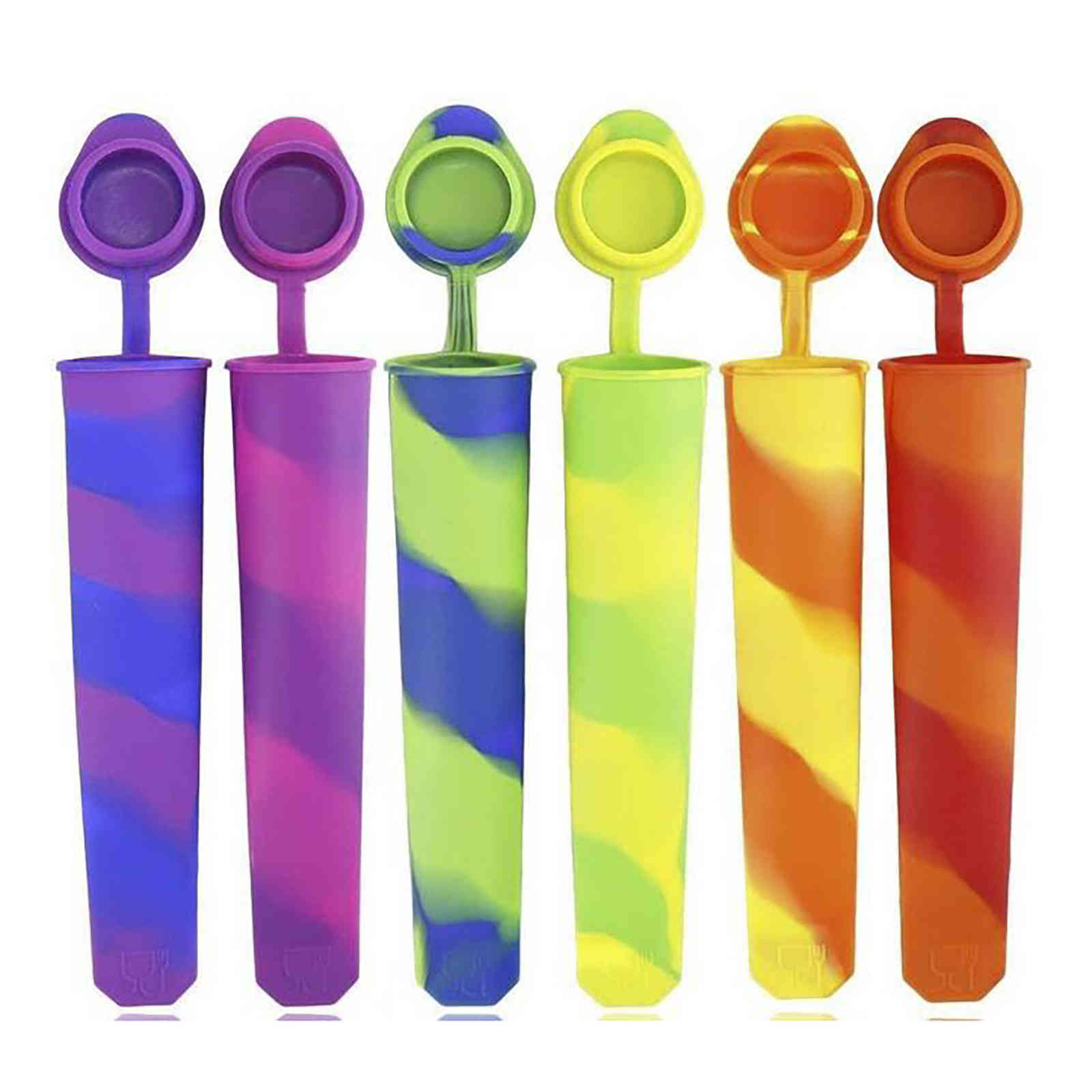 1/6 pces diy ice cream house mold silicone ice mold diy colour mixed ice cream set with handheld lid